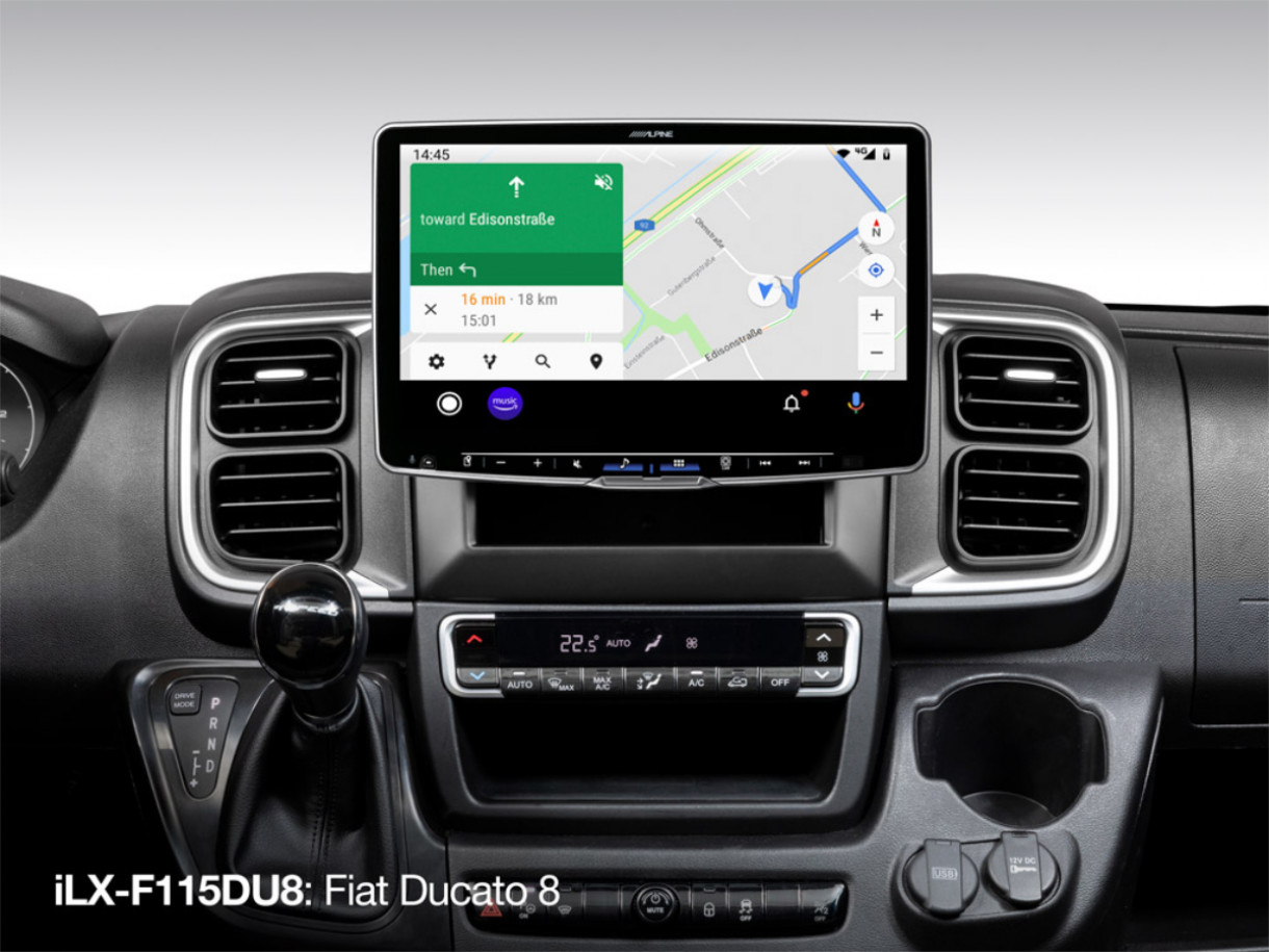 Alpine Halo 11 iLX-F115DU8 multimediasoitin Fiat Ducato 8