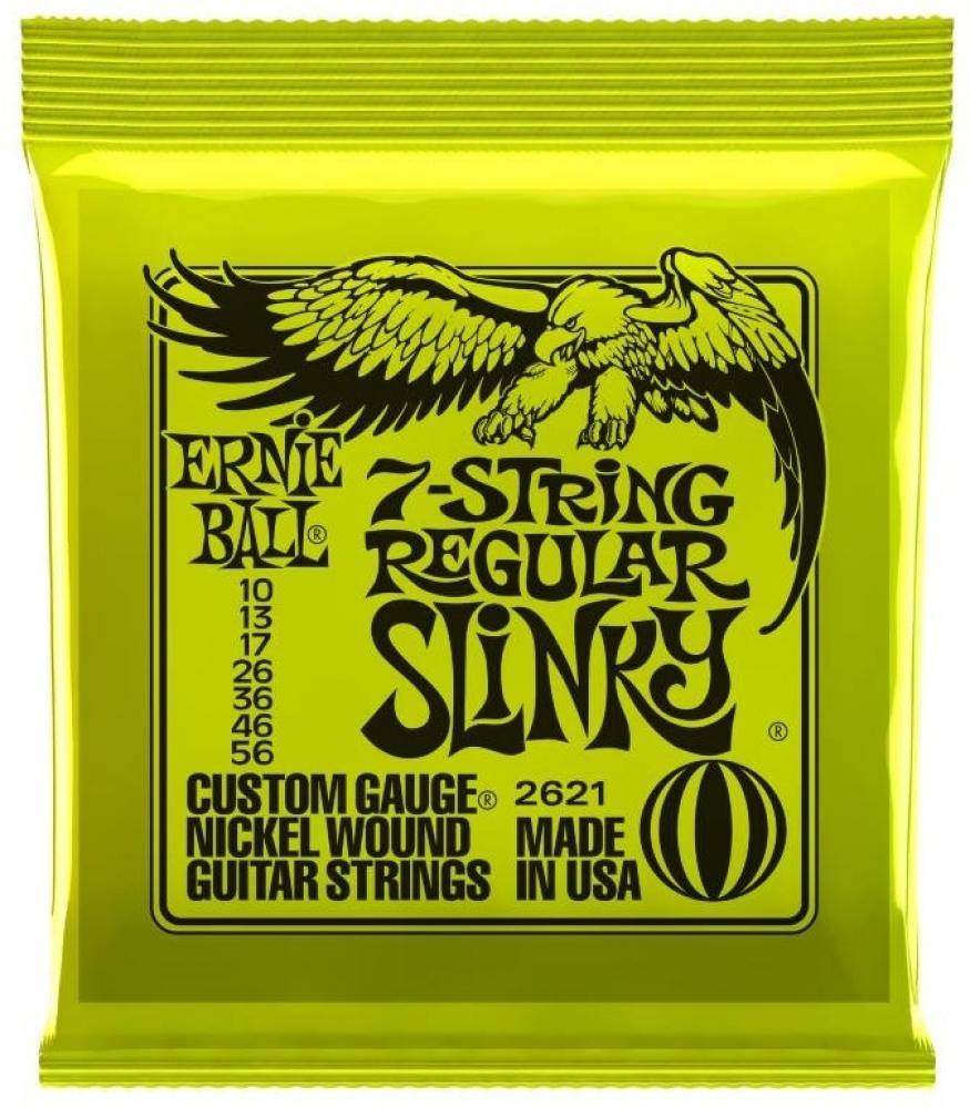 Ernie Ball 2621 7-String Regular Slinky Nickel 10-56 7-kielisen sähkökitaran kielet