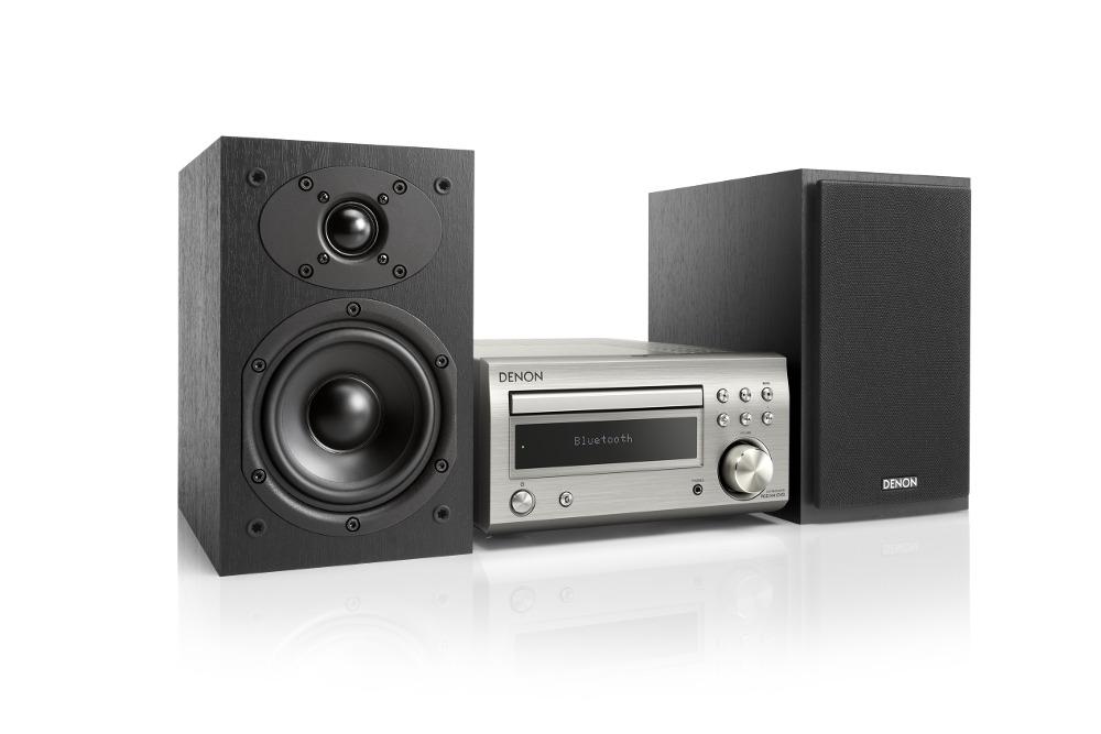 Denon D-M41 mikrosarja kaiuttimilla, hopea/musta