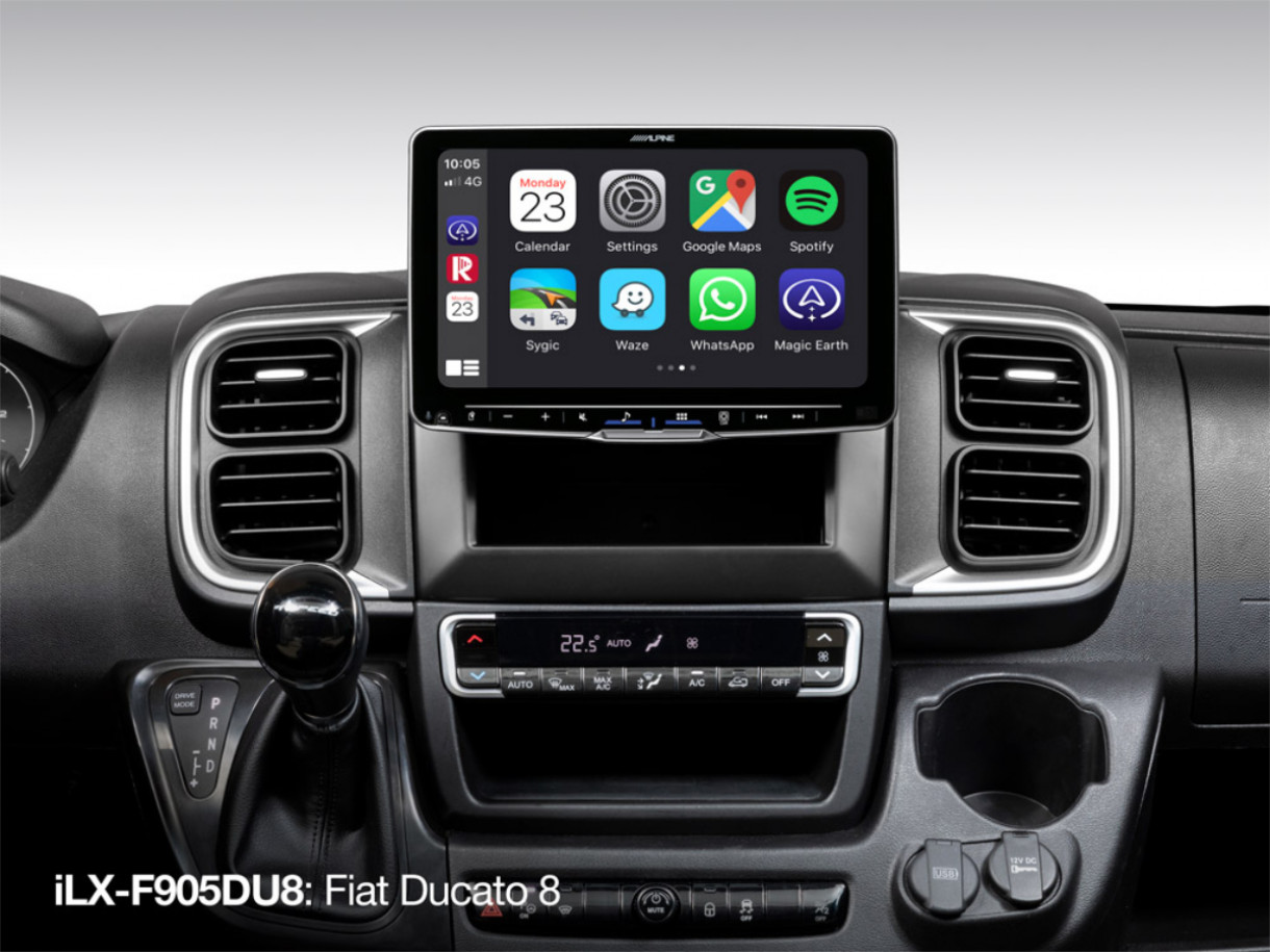 Alpine Halo 9 iLX-F905DU8 multimediasoitin Fiat Ducato 8