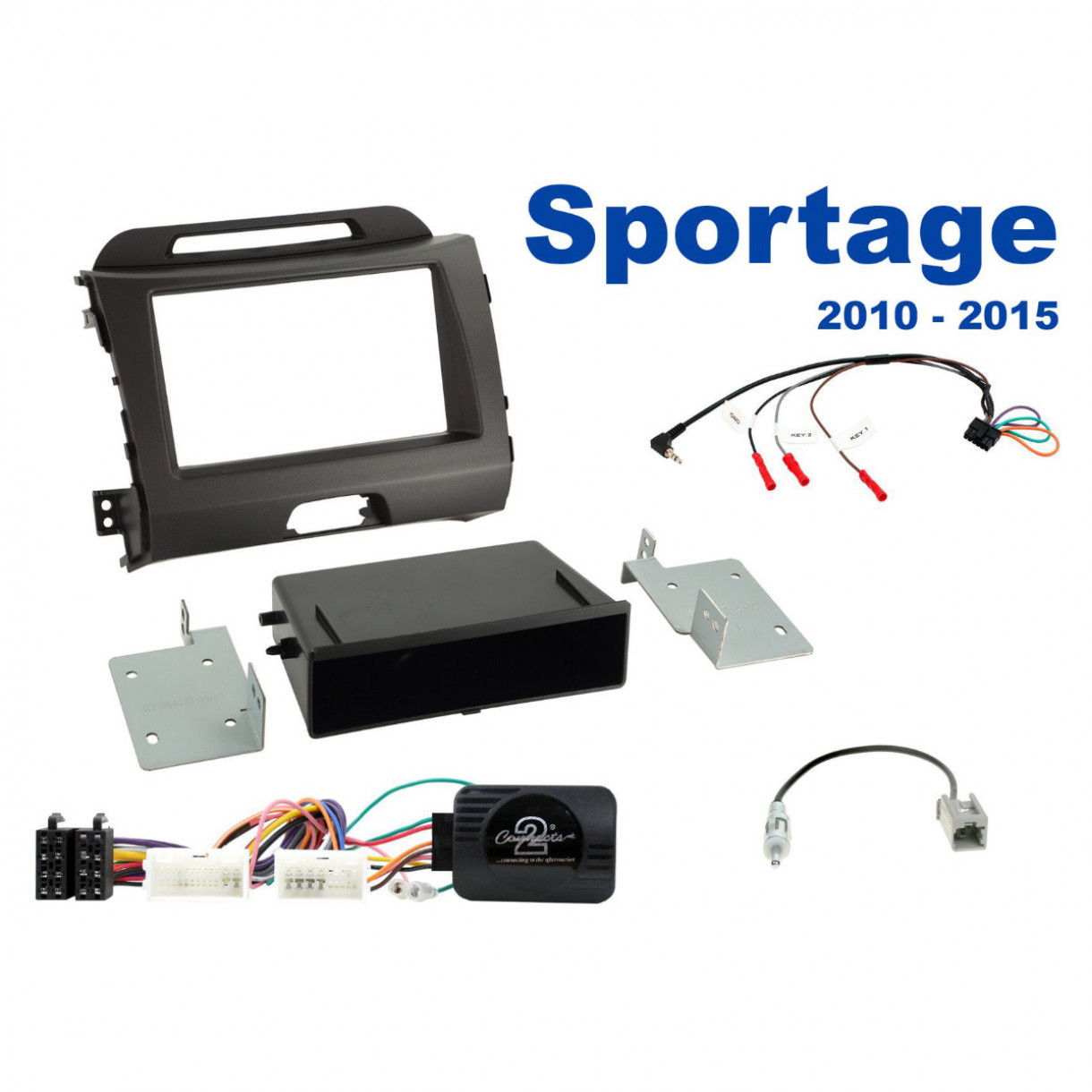 AH-KIT-KIA01 KIA Sportage 10-15 2-DIN soittimen asennussarja