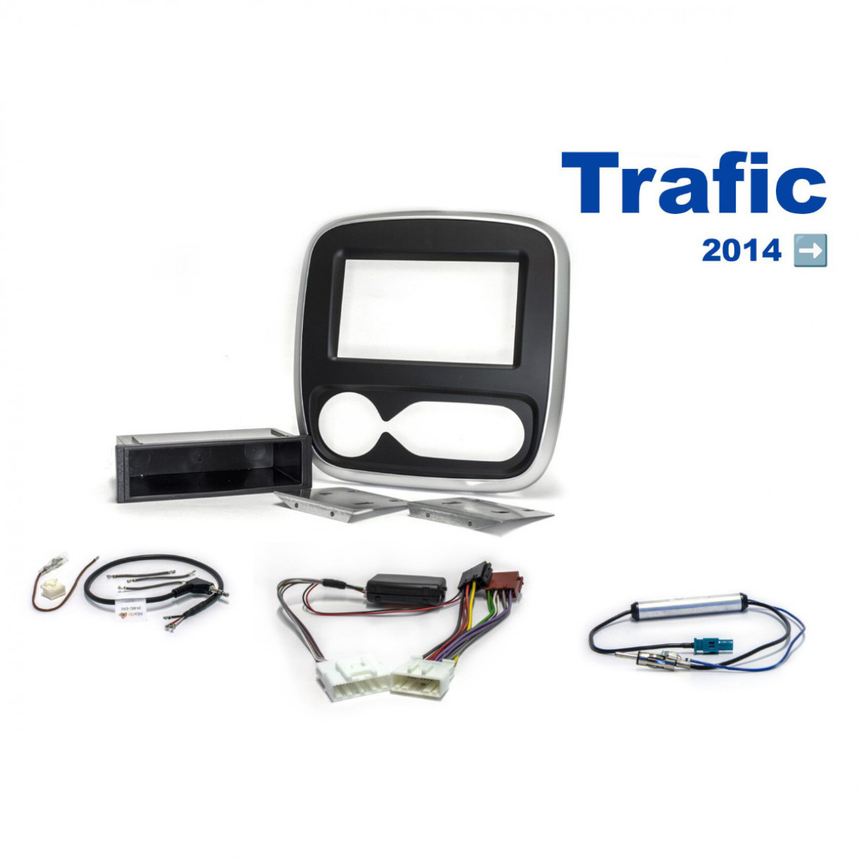 AH-KIT-REN02 Trafic 2014-> 2-DIN soittimen asennussarja