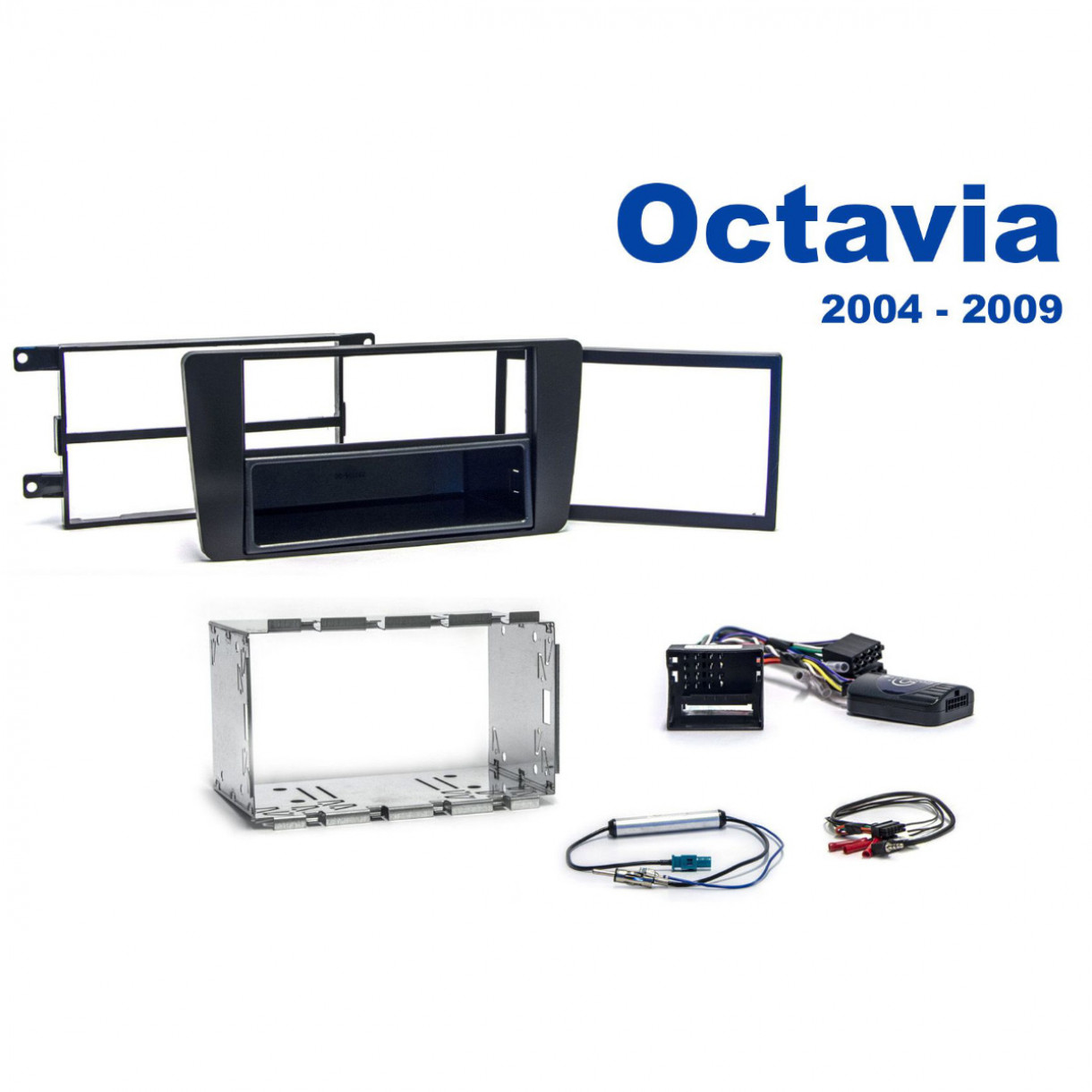 AH-KIT-SKO02 Skoda Octavia 04-09 1-2 DIN soittimen asennussarja