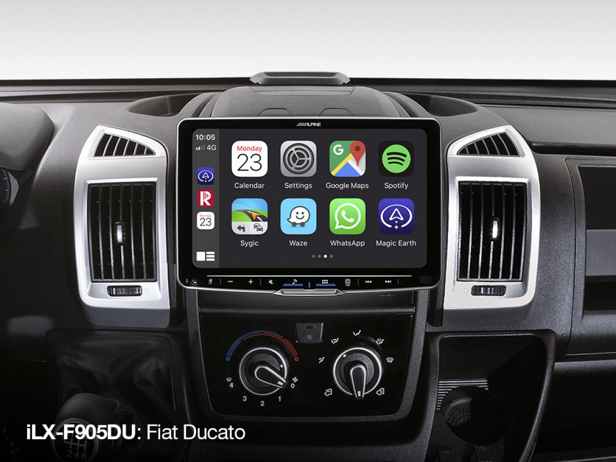 Alpine Halo 9 iLX-F905DU multimediasoitin Fiat Ducato 3