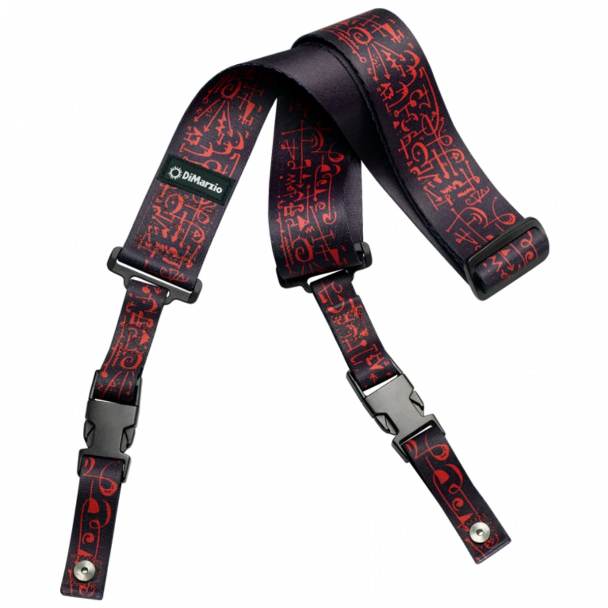 DiMarzio Steve Vai ClipLock Art Black kitarahihna