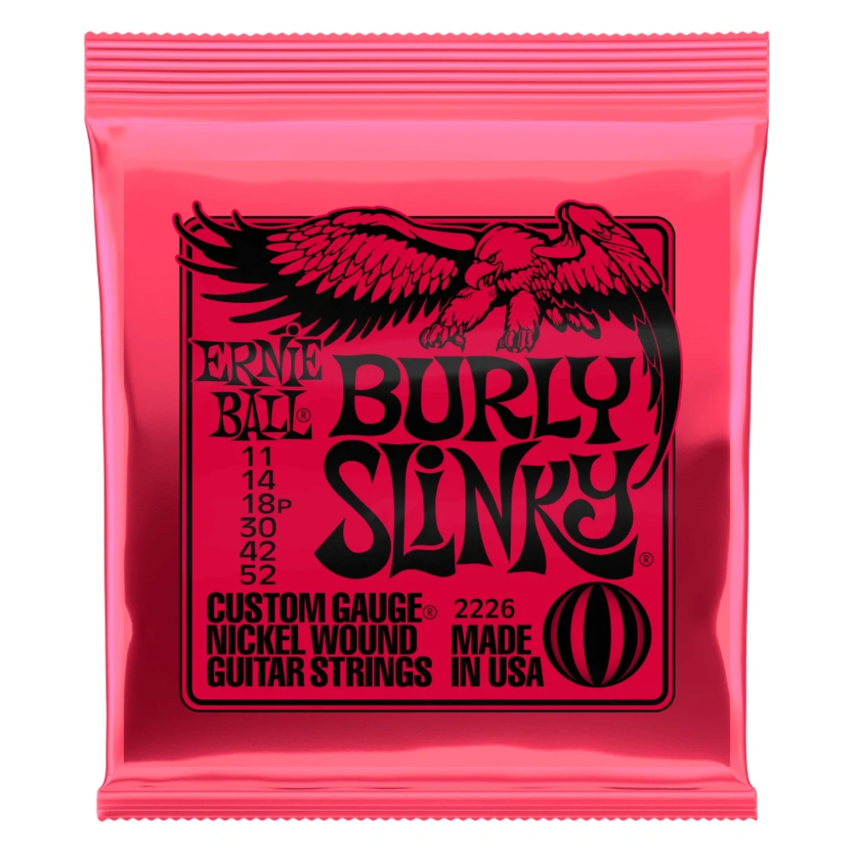 Ernie Ball Burly Slinky Nickel Wound 11-52 kielisarja sähkökitaralle