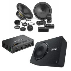 Audison Prima autohifipaketti DSP:llä, kaiuttimilla ja subbarilla