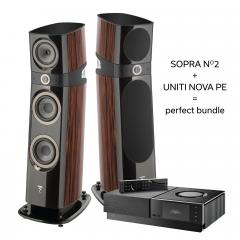 Stereopaketti Naim Uniti Nova PE + Focal Sopra N2 macassar ebony