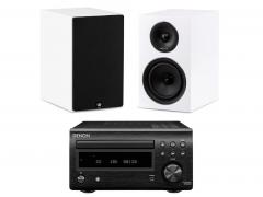 Denon RCD-M41 + Wilson EL-4 stereosarja, musta/valkoinen