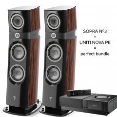 Stereopaketti Naim Uniti Nova PE + Focal Sopra N3 macassar ebony